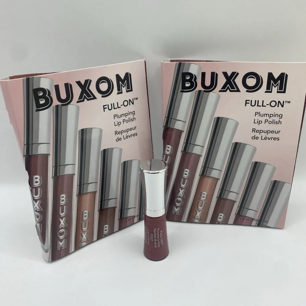 2x Buxom Full On Plumping Lip Polish Dolly Deluxe Sample 0.05oz 1.5ml New